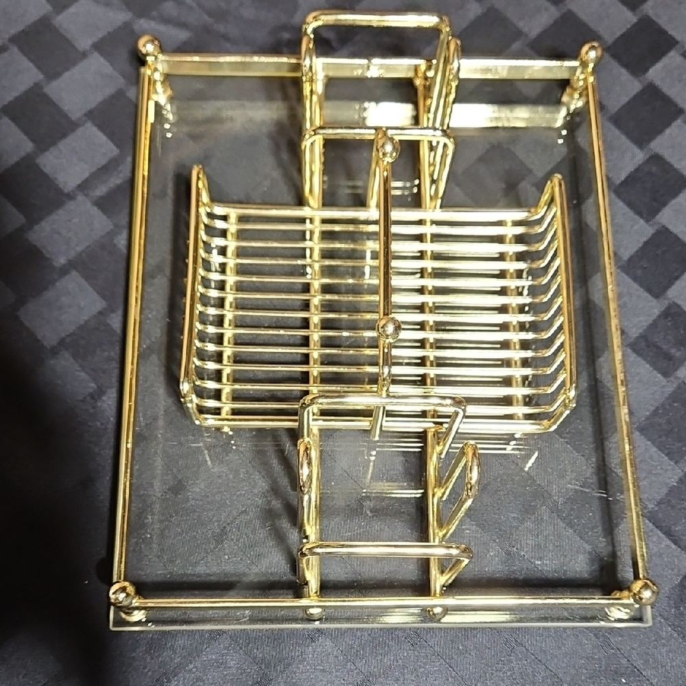Vtg Lucite Silverware Buffet Caddy/Bathroom Vanity/Desk Organizer